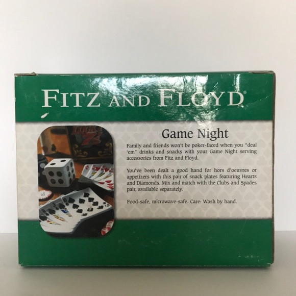 FITZ AND FLOYD Game Night Snack Plates EUC - Picture 2 of 10
